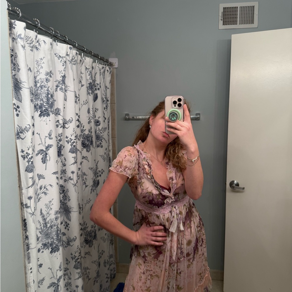 Floral Sheer Dress-cover up